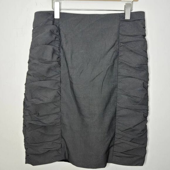 Cartonnier Ruched Pencil Skirt Womens Size 12 Sides Anthropologie - Picture 2 of 5